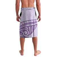 Personalised Hawaii Monk Seal Lavalava Polynesian Tattoo With Tropical Flowers - Purple Pastel LT14 - Polynesian Pride
