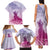 Personalised Hawaii Monk Seal Family Matching Tank Maxi Dress and Hawaiian Shirt Polynesian Tattoo With Tropical Flowers - Purple Gradient