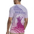 Personalised Hawaii Monk Seal Rugby Jersey Polynesian Tattoo With Tropical Flowers - Purple Gradient