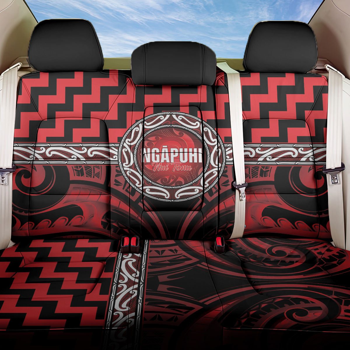 Aotearoa Ngapuhi Back Car Seat Cover Maori Iwi Poutama Puhoro Tattoo