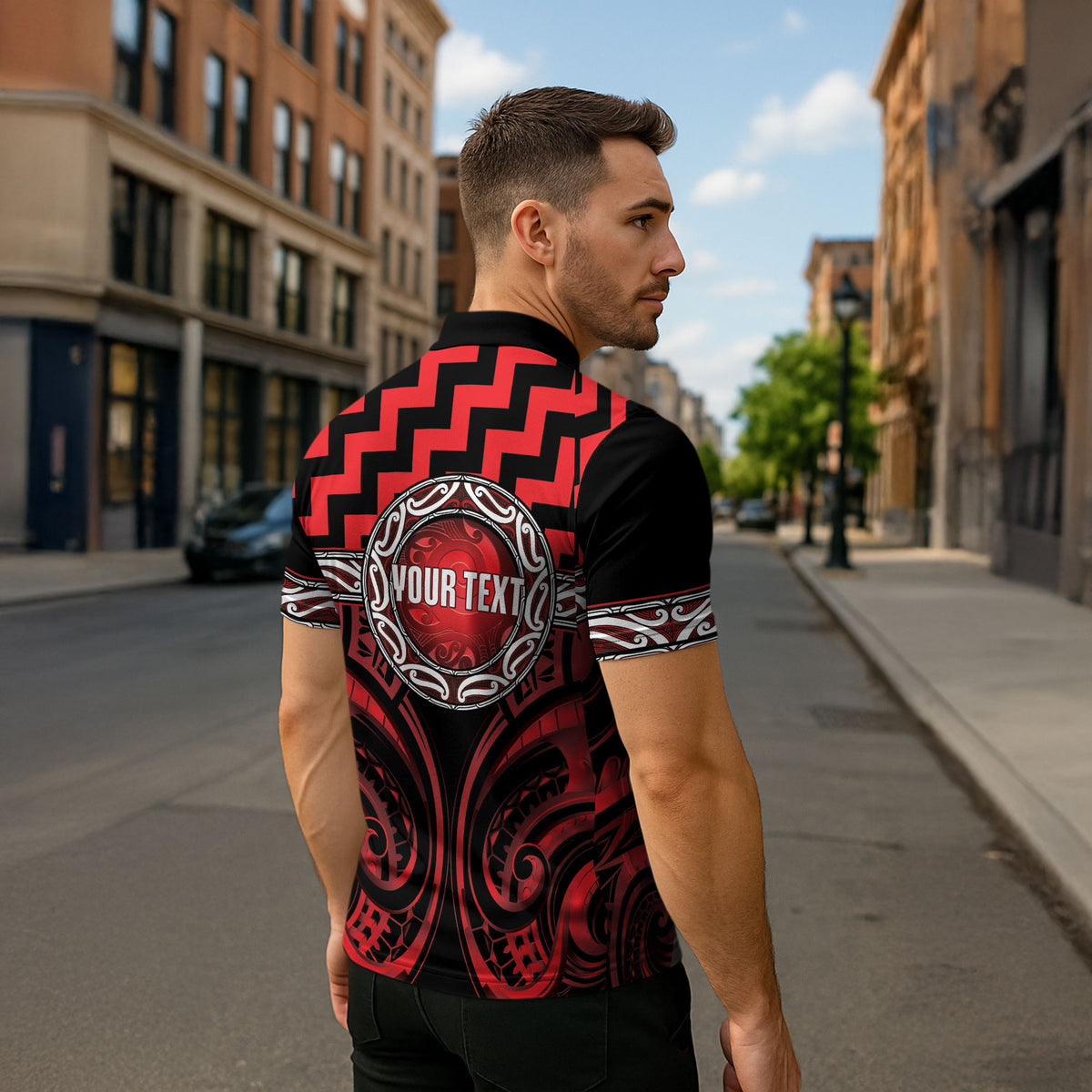 Aotearoa Ngapuhi Personalised Zipper Polo Shirt Maori Iwi Poutama Puhoro Tattoo