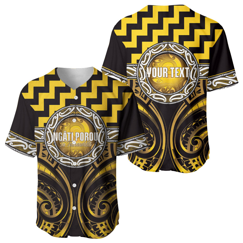 Aotearoa Ngati Porou Personalised Baseball Jersey Maori Iwi Poutama Puhoro Tattoo