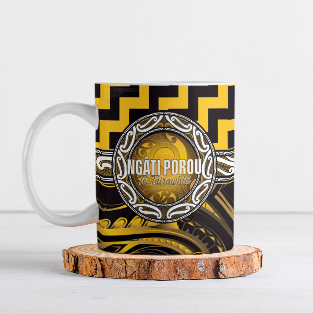 Aotearoa Ngati Porou Personalised Ceramic Mug Maori Iwi Poutama Puhoro Tattoo
