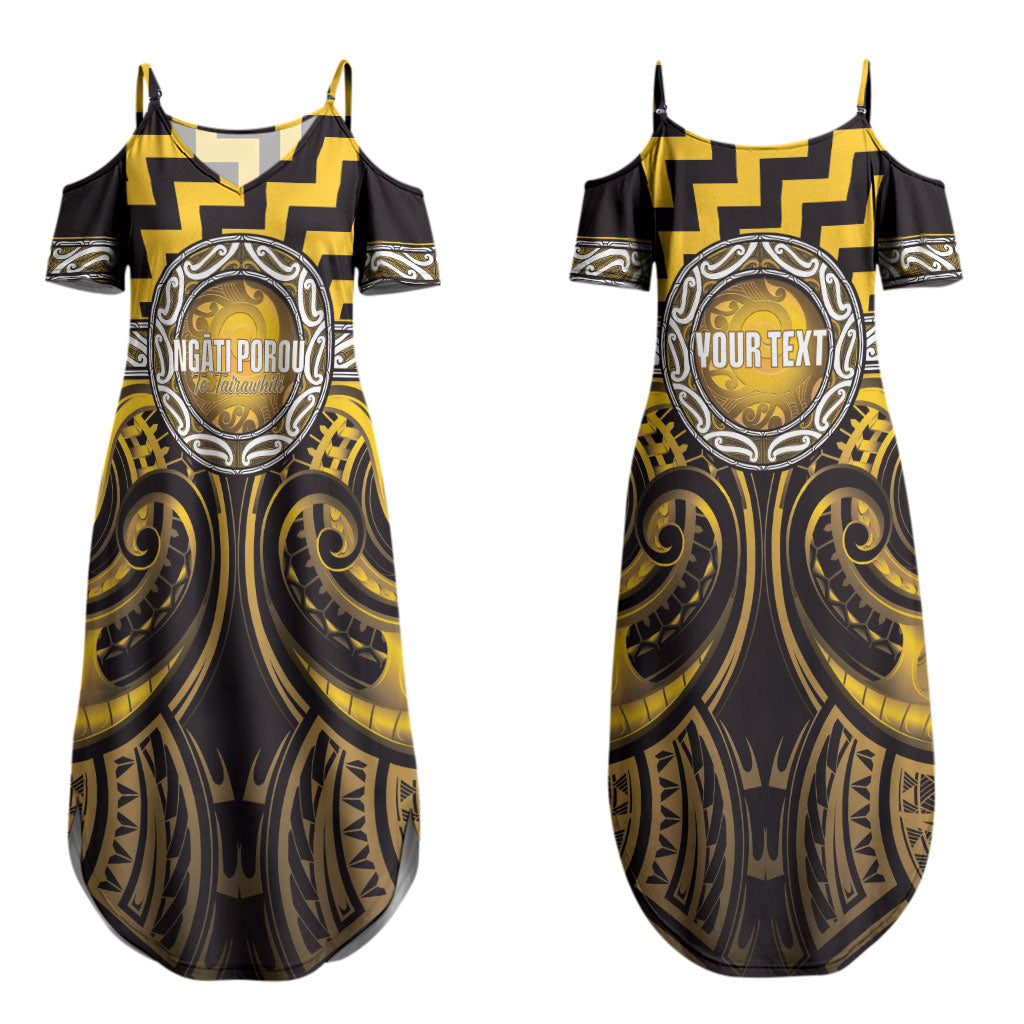 Aotearoa Ngati Porou Personalised Couples Matching Summer Maxi Dress and Hawaiian Shirt Maori Iwi Poutama Puhoro Tattoo