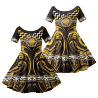 Aotearoa Ngati Porou Personalised Family Matching Mermaid Dress and Hawaiian Shirt Maori Iwi Poutama Puhoro Tattoo