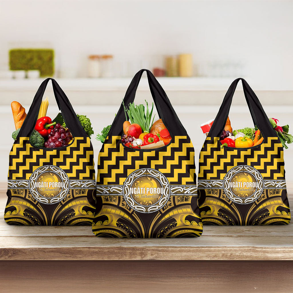 Aotearoa Ngati Porou Grocery Bag Maori Iwi Poutama Puhoro Tattoo