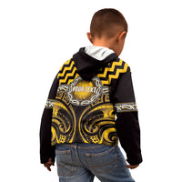 Aotearoa Ngati Porou Personalised Kid Hoodie Maori Iwi Poutama Puhoro Tattoo