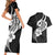 Polynesia Couples Matching Short Sleeve Bodycon Dress and Hawaiian Shirt Plumeria With Tribal Pattern Black Vibes LT14 - Polynesian Pride