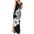 Polynesia Tank Maxi Dress Plumeria With Tribal Pattern Black Vibes LT14 - Polynesian Pride