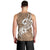 Polynesia Men Tank Top Plumeria With Tribal Pattern Brown Pastel Vibes LT14 - Polynesian Pride