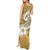 Polynesia Tank Maxi Dress Plumeria With Tribal Pattern Yellow Pastel Vibes LT14 - Polynesian Pride