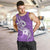 Polynesia Men Tank Top Plumeria With Tribal Pattern Purple Pastel Vibes LT14 - Polynesian Pride