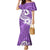 Polynesia Mermaid Dress Plumeria With Tribal Pattern Purple Pastel Vibes LT14 Women Purple - Polynesian Pride