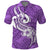 Polynesia Polo Shirt Plumeria With Tribal Pattern Purple Pastel Vibes LT14 Purple - Polynesian Pride