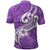 Polynesia Polo Shirt Plumeria With Tribal Pattern Purple Pastel Vibes LT14 - Polynesian Pride