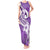 Polynesia Tank Maxi Dress Plumeria With Tribal Pattern Purple Pastel Vibes LT14 Women Purple - Polynesian Pride