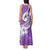 Polynesia Tank Maxi Dress Plumeria With Tribal Pattern Purple Pastel Vibes LT14 - Polynesian Pride