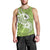 Polynesia Men Tank Top Plumeria With Tribal Pattern Green Pastel Vibes LT14 - Polynesian Pride