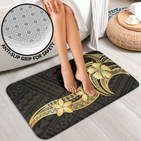Gold Black Polynesia Hibiscus Plumeria Tattoo Bathroom Set LT14 - Polynesian Pride