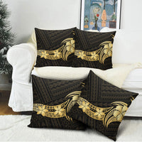 Gold Black Polynesia Hibiscus Plumeria Tattoo Pillow Cover LT14 - Polynesian Pride