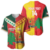 Custom Rugby Papua New Guinea and Lebanon Baseball Jersey PNG Kumuls Cedars Together