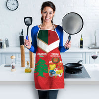 Rugby Tonga and Lebanon Apron Mate Maa Tonga Cedars Together