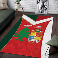 Rugby Tonga and Lebanon Area Rug Mate Maa Tonga Cedars Together