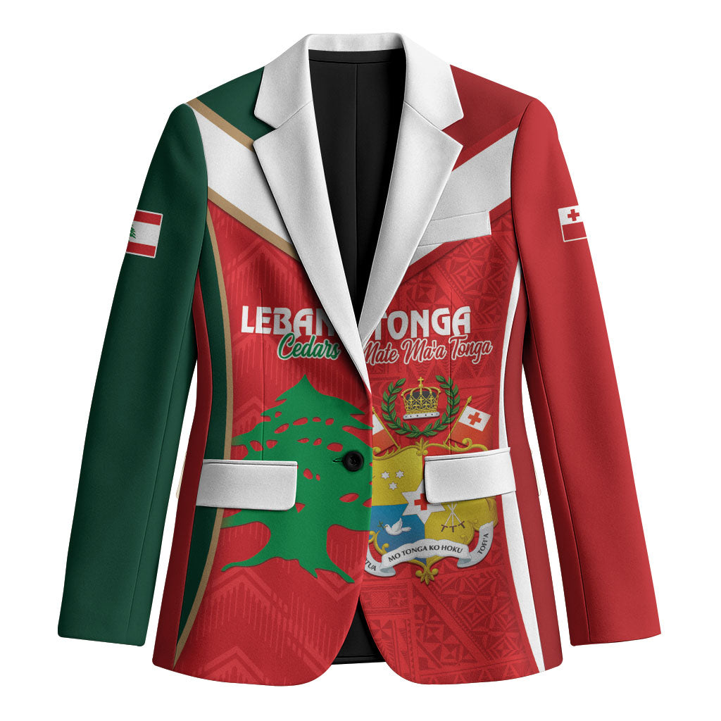 Custom Rugby Tonga and Lebanon Blazer Mate Maa Tonga Cedars Together