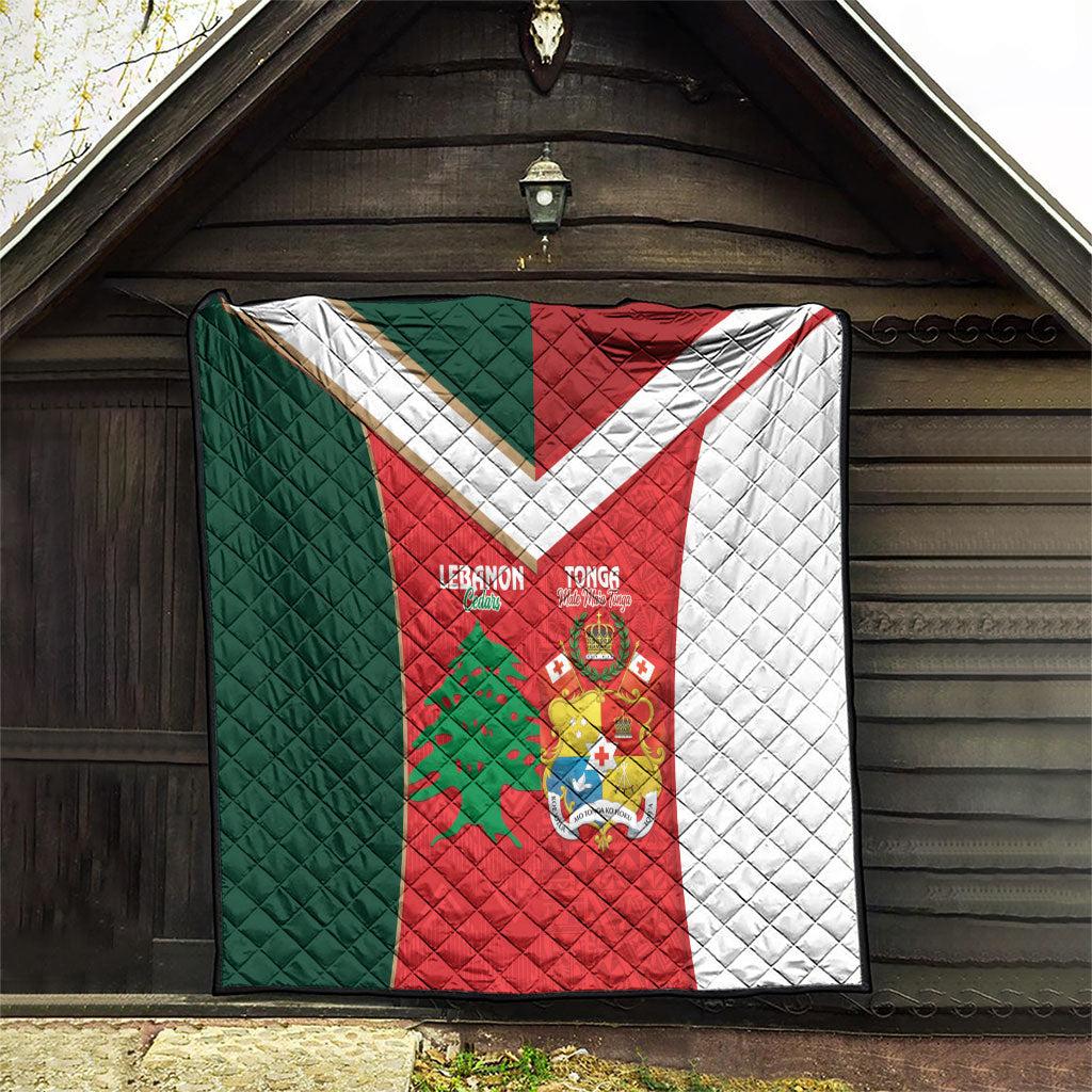 Rugby Tonga and Lebanon Quilt Mate Maa Tonga Cedars Together