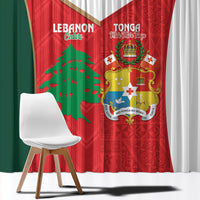 Rugby Tonga and Lebanon Window Curtain Mate Maa Tonga Cedars Together