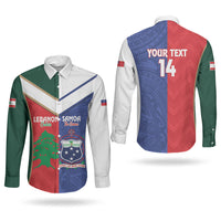 Custom Rugby Samoa and Lebanon Couples Matching Tank Maxi Dress and Long Sleeve Button Shirt Toa Samoa Cedars Together