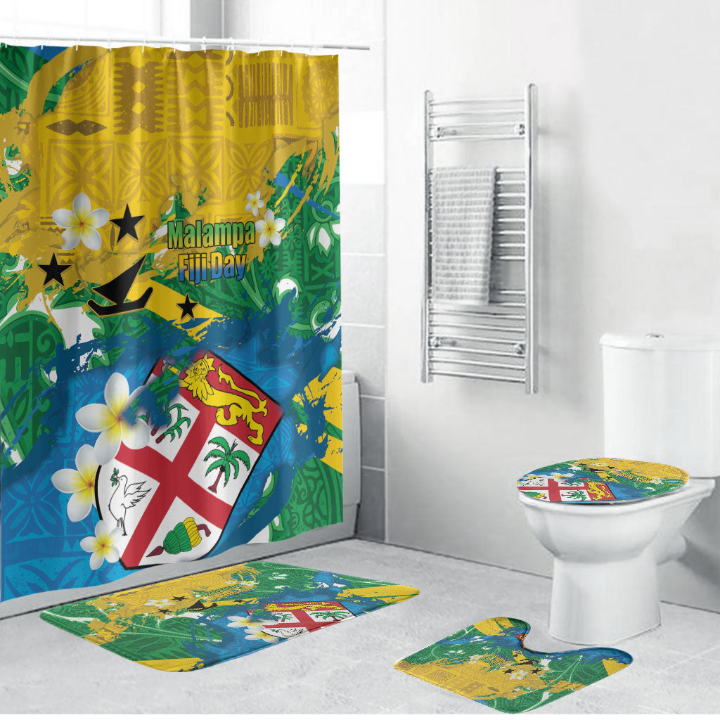 Malampa Fiji Day Bathroom Set 10 October Together We Grow Grunge Tapa Motifs