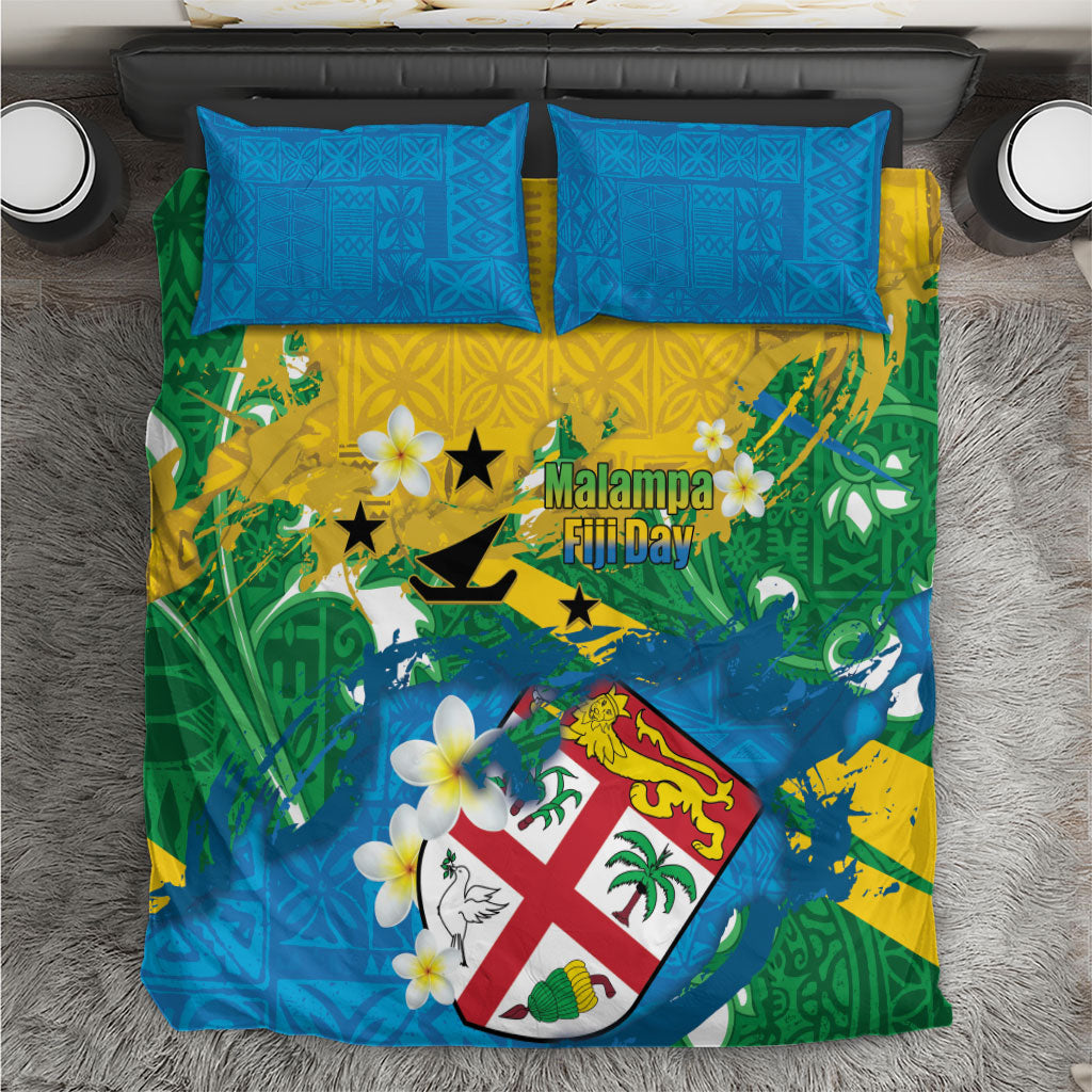 Malampa Fiji Day Bedding Set 10 October Together We Grow Grunge Tapa Motifs