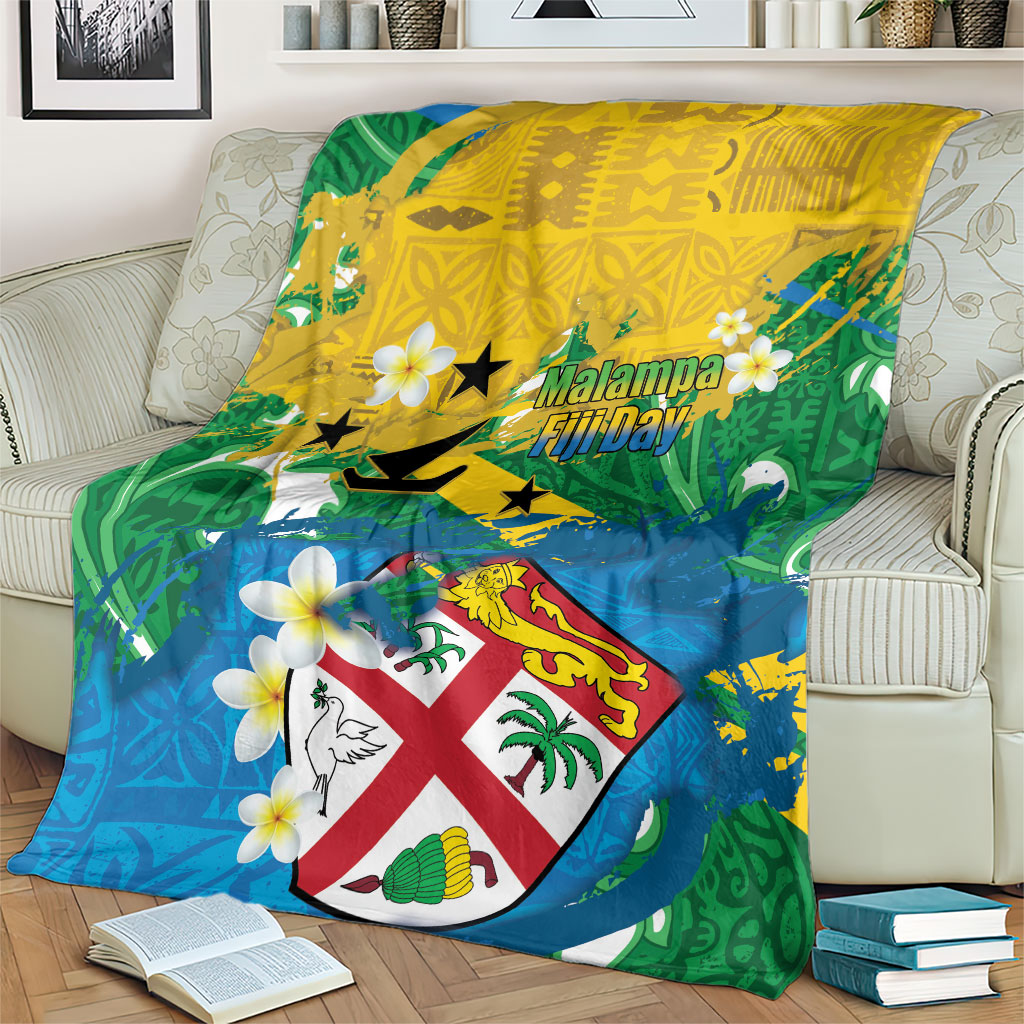 Malampa Fiji Day Blanket 10 October Together We Grow Grunge Tapa Motifs