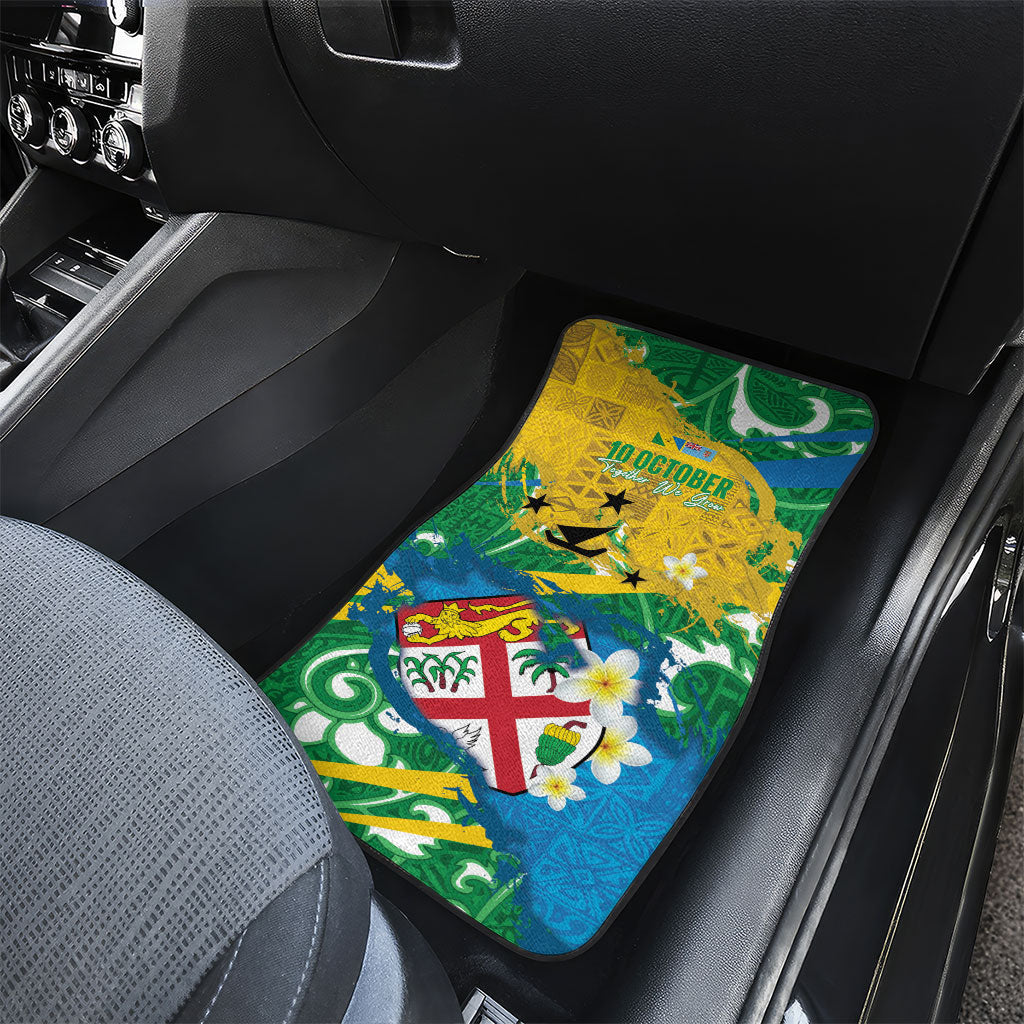 Malampa Fiji Day Car Mats 10 October Together We Grow Grunge Tapa Motifs