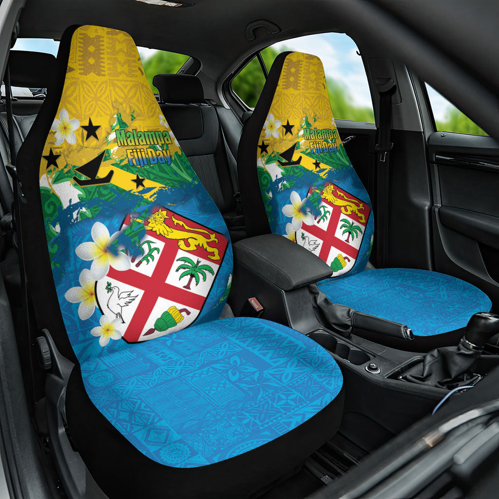 Malampa Fiji Day Car Seat Cover 10 October Together We Grow Grunge Tapa Motifs LT14 One Size Multicolor - Polynesian Pride