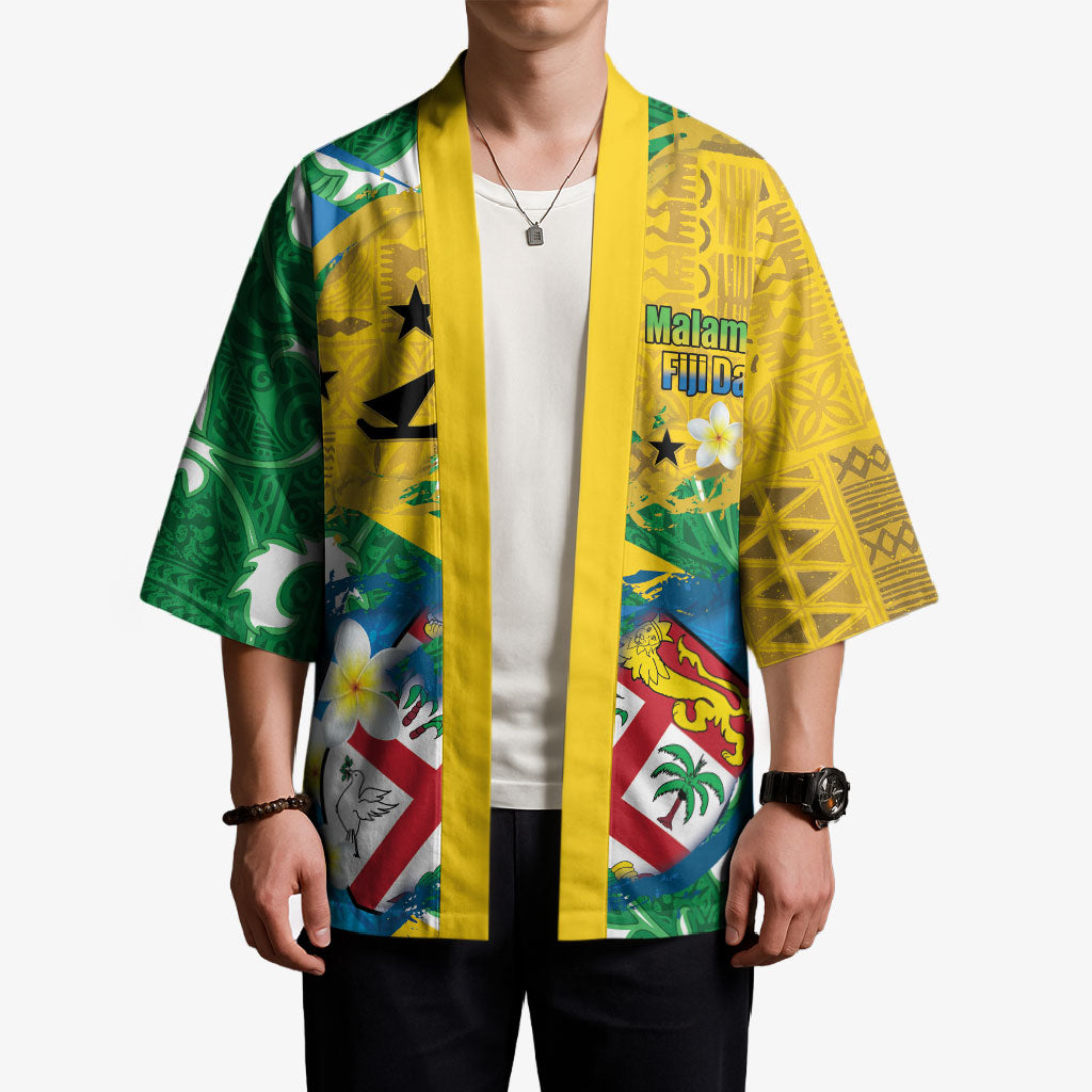 Malampa Fiji Day Kimono 10 October Together We Grow Grunge Tapa Motifs