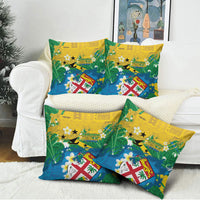 Malampa Fiji Day Pillow Cover 10 October Together We Grow Grunge Tapa Motifs