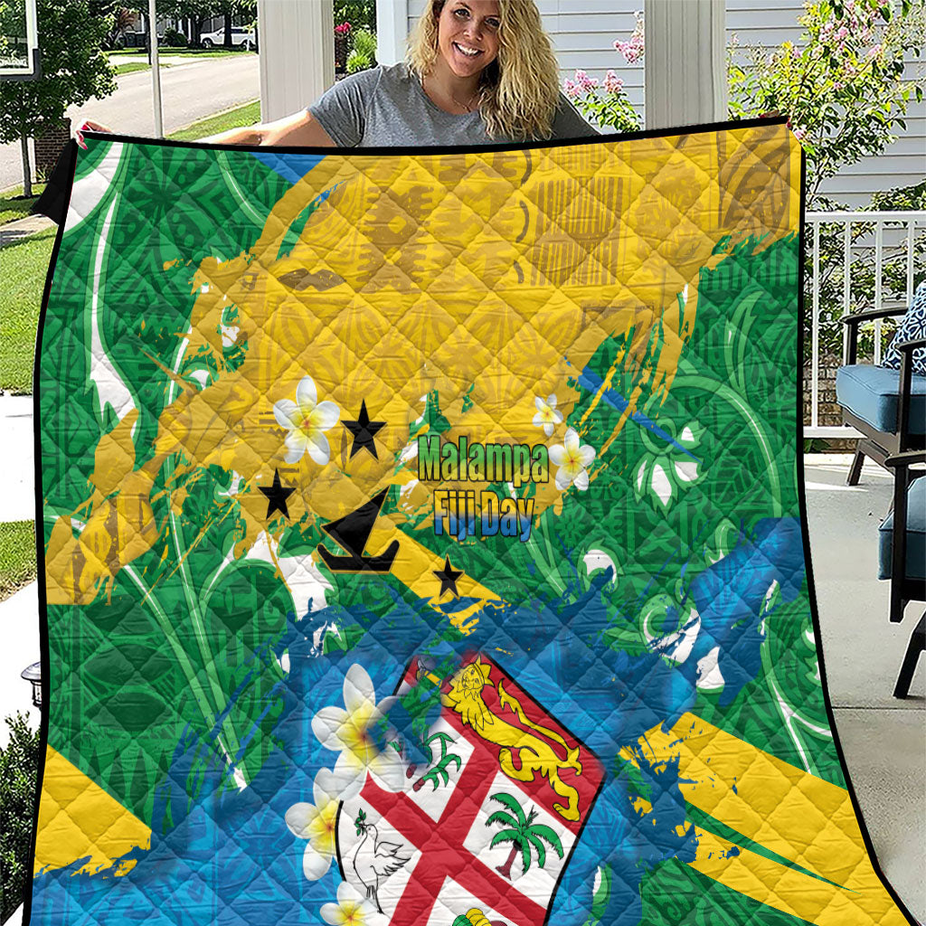 Malampa Fiji Day Quilt 10 October Together We Grow Grunge Tapa Motifs LT14 Multicolor - Polynesian Pride