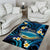 French Polynesia Tetiaroa Atoll Area Rug Polynesian Curves Style