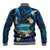 French Polynesia Tetiaroa Atoll Baseball Jacket Polynesian Curves Style