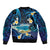 French Polynesia Tetiaroa Atoll Bomber Jacket Polynesian Curves Style