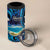 Personalised French Polynesia Tetiaroa Atoll 4 in 1 Can Cooler Tumbler Polynesian Curves Style