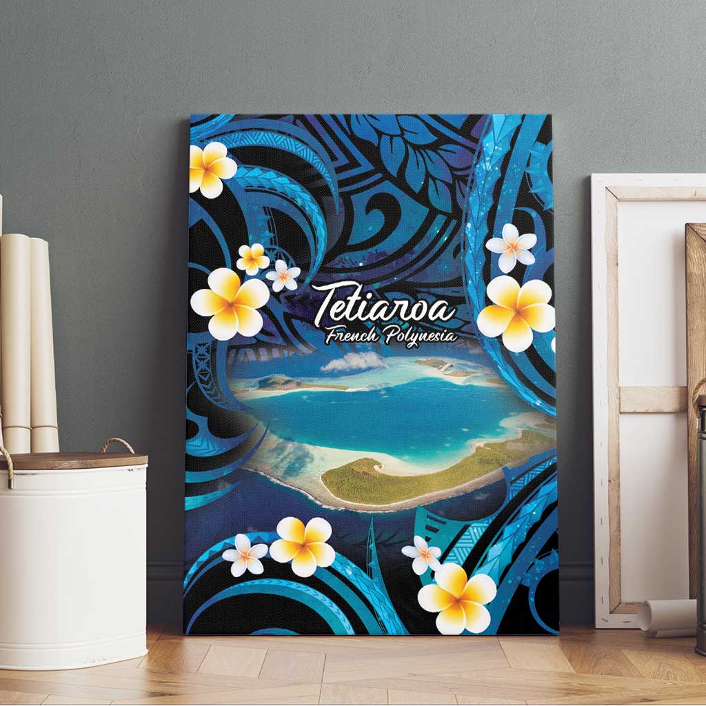 French Polynesia Tetiaroa Atoll Canvas Wall Art Polynesian Curves Style LT14 - Polynesian Pride