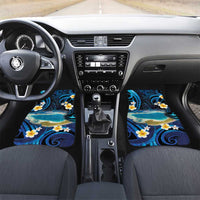 French Polynesia Tetiaroa Atoll Car Mats Polynesian Curves Style LT14 Set 2pcs - Front Blue - Polynesian Pride