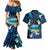 French Polynesia Tetiaroa Atoll Couples Matching Mermaid Dress and Hawaiian Shirt Polynesian Curves Style