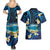 French Polynesia Tetiaroa Atoll Couples Matching Summer Maxi Dress and Hawaiian Shirt Polynesian Curves Style