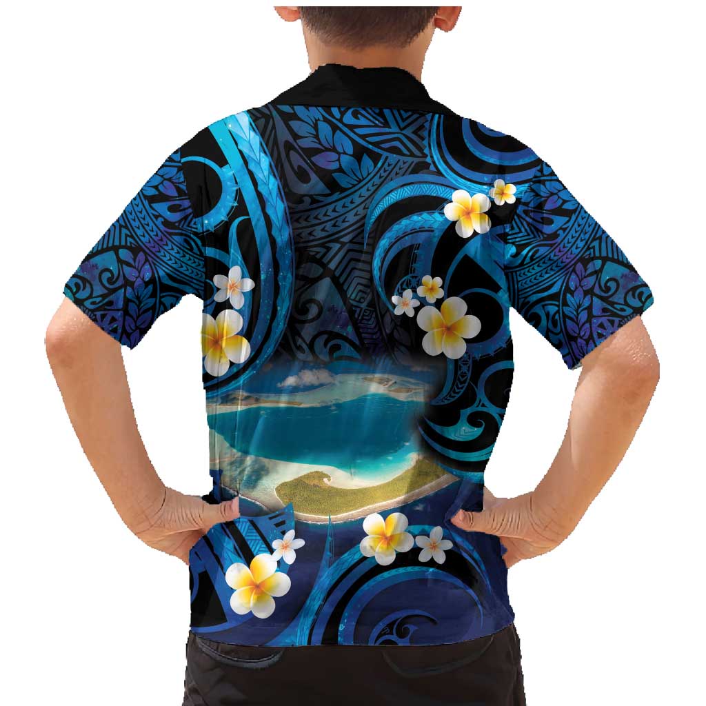 French Polynesia Tetiaroa Atoll Family Matching Mermaid Dress and Hawaiian Shirt Polynesian Curves Style
