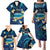 French Polynesia Tetiaroa Atoll Family Matching Puletasi and Hawaiian Shirt Polynesian Curves Style