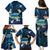 French Polynesia Tetiaroa Atoll Family Matching Puletasi and Hawaiian Shirt Polynesian Curves Style